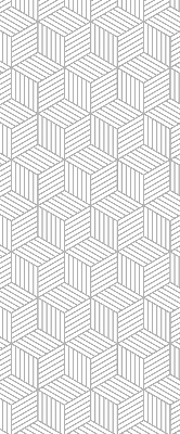 Rollo lichtundurchlässig mit 3D-Würfel-Muster