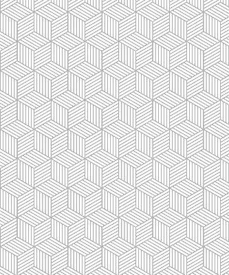Rollo lichtundurchlässig mit 3D-Würfel-Muster