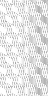 Rollo lichtundurchlässig mit 3D-Würfel-Muster