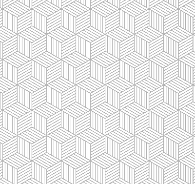 Rollo lichtundurchlässig mit 3D-Würfel-Muster