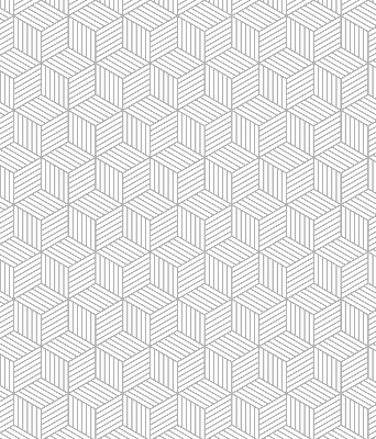 Rollo lichtundurchlässig mit 3D-Würfel-Muster