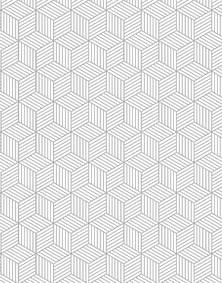 Rollo lichtundurchlässig mit 3D-Würfel-Muster