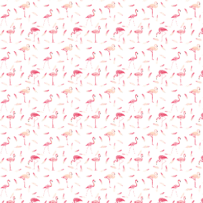 Verdunkelungsrollo mit Motiv aus Flamingos und deren Federn
