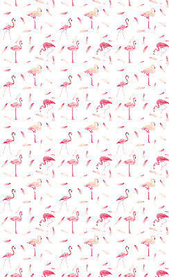 Verdunkelungsrollo mit Motiv aus Flamingos und deren Federn