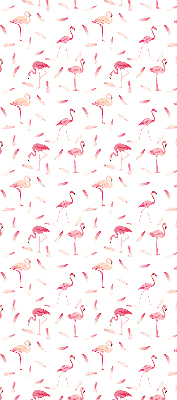 Verdunkelungsrollo mit Motiv aus Flamingos und deren Federn