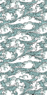 Verdunkelungsrollo mit Motiv von Wolken und Wind