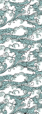 Verdunkelungsrollo mit Motiv von Wolken und Wind