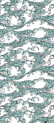 Verdunkelungsrollo mit Motiv von Wolken und Wind