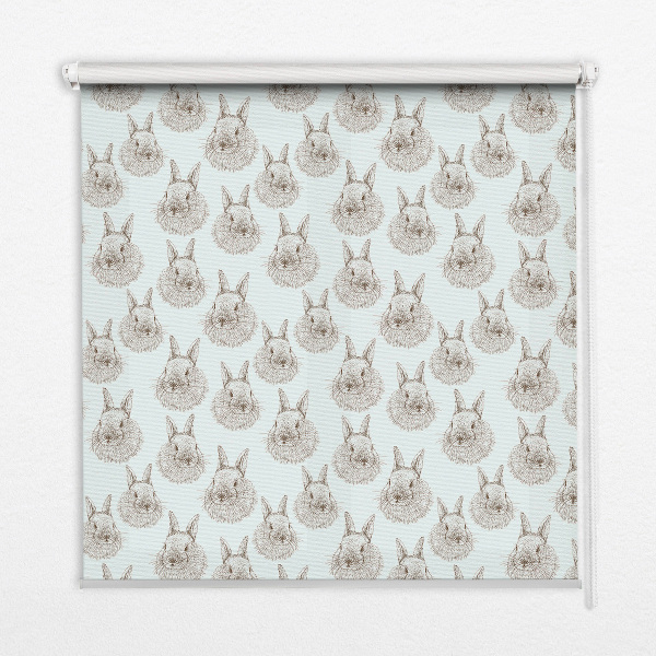 Fenster Rollo mit Kaninchenmotiv