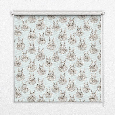 Fenster Rollo mit Kaninchenmotiv
