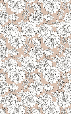 Verdunkelungsrollo mit gezeichnetem Blumenmuster