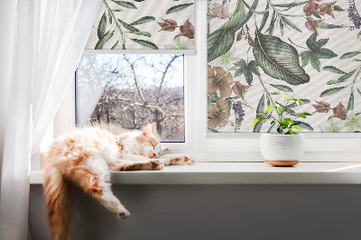 Fenster Rollo mit exotischem Naturmuster