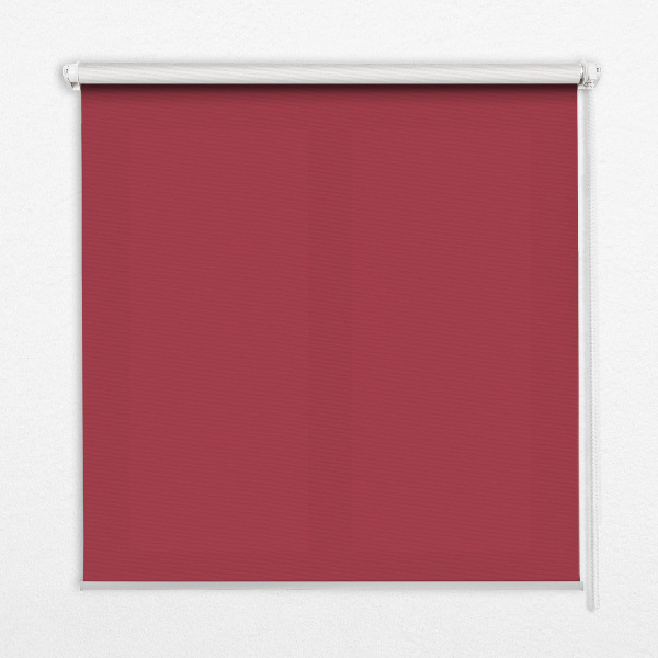Verdunkelungsrollo in dunkelroter Farbe