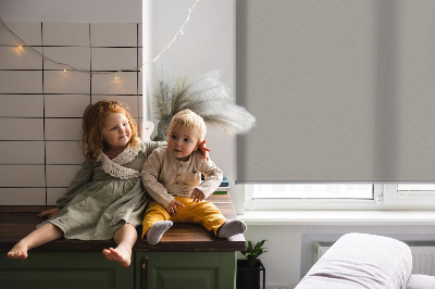 Fenster Rollo in grauer Farbe