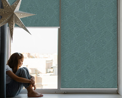 Fenster Rollo mit grünem Palmenblattmuster
