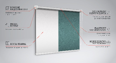 Fenster Rollo mit grünem Palmenblattmuster