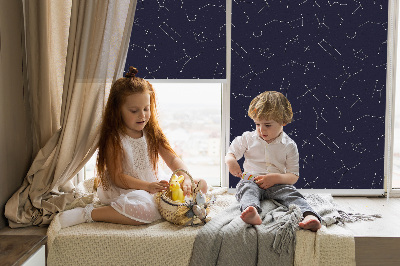 Rollo lichtundurchlässig mit Sternbild-Motiv