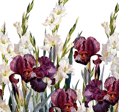 Rollo lichtundurchlässig mit kleinem Blumenmuster