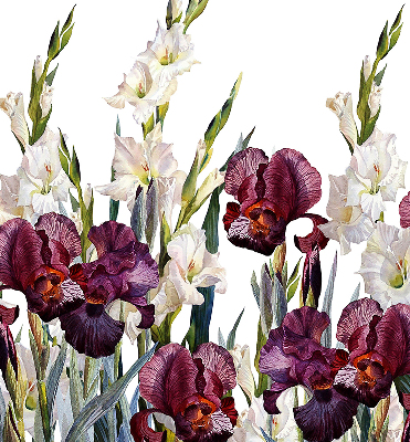 Rollo lichtundurchlässig mit kleinem Blumenmuster