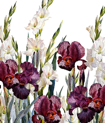Rollo lichtundurchlässig mit kleinem Blumenmuster
