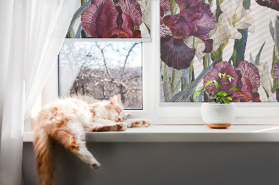 Rollo lichtundurchlässig mit kleinem Blumenmuster