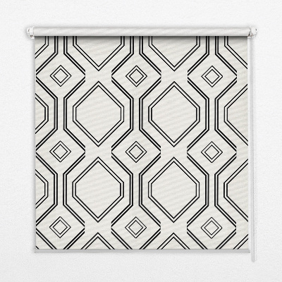 Rollo lichtundurchlässig mit Rautenillusion als dekorativem Muster