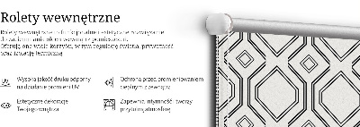 Rollo lichtundurchlässig mit Rautenillusion als dekorativem Muster