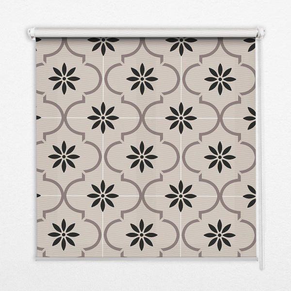 Fenster Rollo mit marokkanischem Blumenfliesenmuster