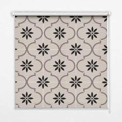 Fenster Rollo mit marokkanischem Blumenfliesenmuster