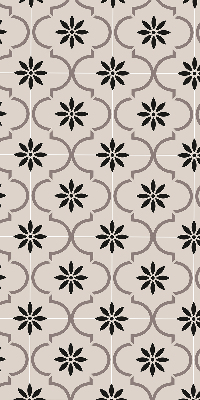 Fenster Rollo mit marokkanischem Blumenfliesenmuster