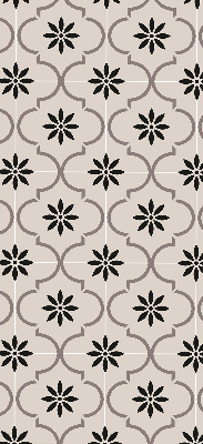 Fenster Rollo mit marokkanischem Blumenfliesenmuster