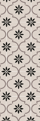 Fenster Rollo mit marokkanischem Blumenfliesenmuster