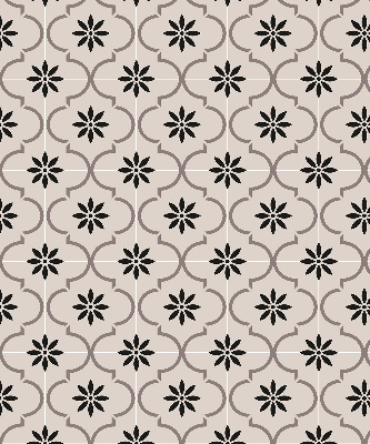 Fenster Rollo mit marokkanischem Blumenfliesenmuster