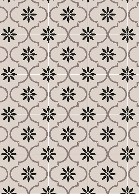 Fenster Rollo mit marokkanischem Blumenfliesenmuster