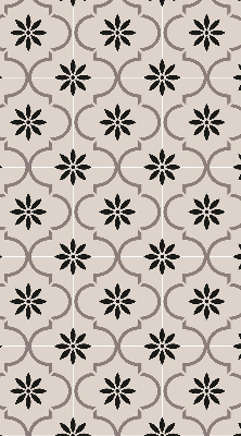 Fenster Rollo mit marokkanischem Blumenfliesenmuster