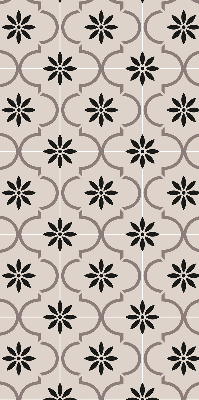 Fenster Rollo mit marokkanischem Blumenfliesenmuster