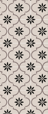 Fenster Rollo mit marokkanischem Blumenfliesenmuster