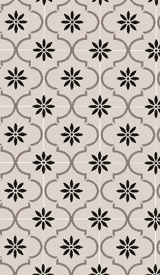 Fenster Rollo mit marokkanischem Blumenfliesenmuster