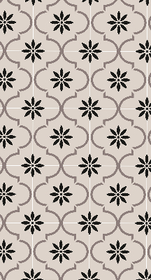 Fenster Rollo mit marokkanischem Blumenfliesenmuster