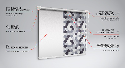 Fenster Rollo mit Honigwabenmuster