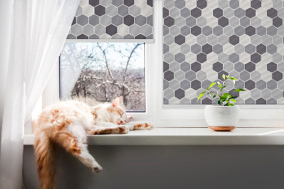Fenster Rollo mit Honigwabenmuster