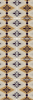 Rollo lichtundurchlässig mit Blumenmuster in Rautendesign