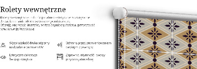 Rollo lichtundurchlässig mit Blumenmuster in Rautendesign