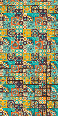 Verdunkelungsrollo mit buntem Mandala-Motiv