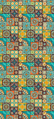 Verdunkelungsrollo mit buntem Mandala-Motiv
