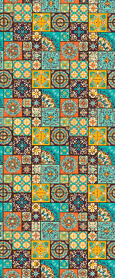 Verdunkelungsrollo mit buntem Mandala-Motiv