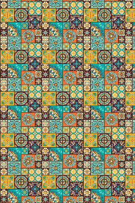 Verdunkelungsrollo mit buntem Mandala-Motiv