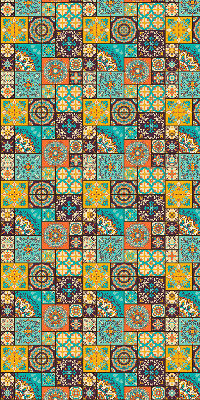 Verdunkelungsrollo mit buntem Mandala-Motiv