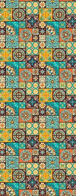 Verdunkelungsrollo mit buntem Mandala-Motiv