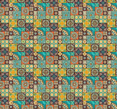 Verdunkelungsrollo mit buntem Mandala-Motiv